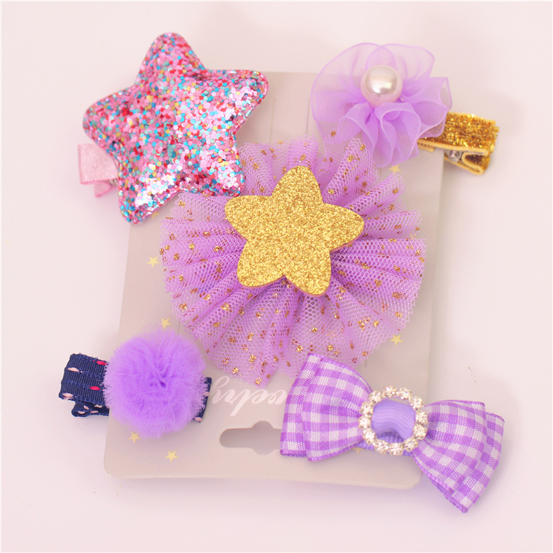 Baby Hair Clips 5pcs Bow Accessories